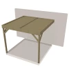 Chausson Abris Pergola Bois à Adosser Toit Plat - Pin Traité Classe 4 Vert - En Kit -Gamme Elosbois Soldes visuelprincipal 738540 1