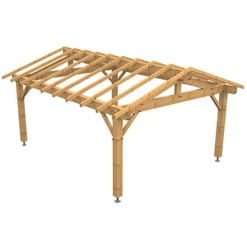 Chausson Abris Abri De Jardin Peyragudes Avec Toit à 2 Pentes - Sapin Traité Classe 2